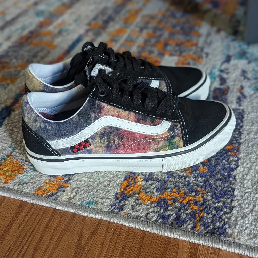 Vans Skate Old Skool Tie Dye Terry Black Multi Canvas - Picture 3 of 8